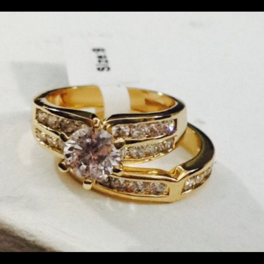 14k Gold Plated Bridal Set